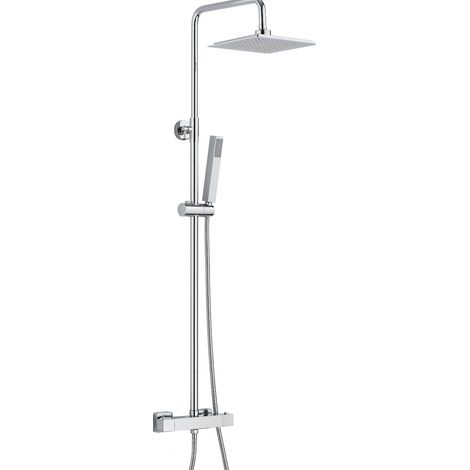 Set Colonna Doccia Soffione Doccia e Laccio in Acciaio Inox Laura (1/3)