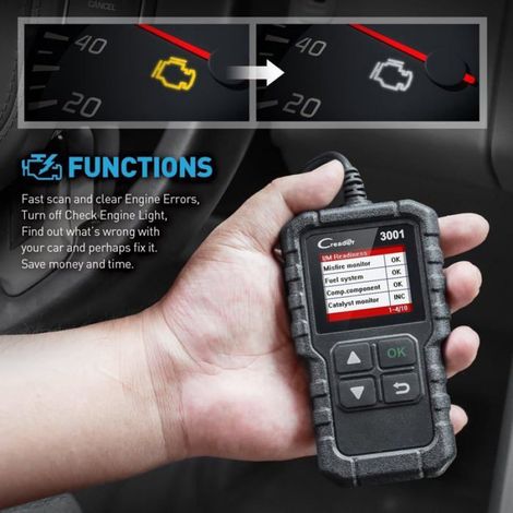 Valise Diagnostic OBD2 - Lecteur Codes Erreurs - Compatible Essence Et Diesel - Préparation I/M - 1 Pièce (1/5)
