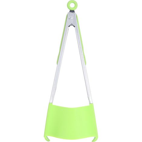 Pelle à Pain en Silicone Antiadhésive 2 en 1, Pince de Cuisine Verte (1/5)