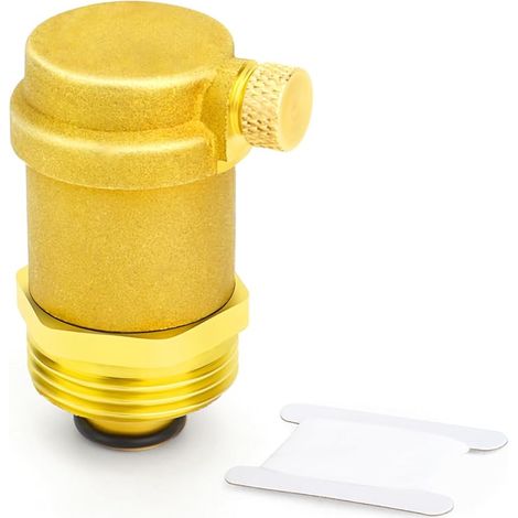 1 pièce de soupape de purge d'air automatique en laiton, soupape de purge d'air 3/4" BSP Purge d'air dans le système de chauffage pour chauffe-eau solaire et système CVC