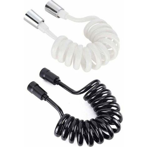 Tuyau De Douche Rétractable - 2 M - Raccord 1/2 Pouces - Cuivre Et Acier Inoxydable - 2 Pièces (1/4)