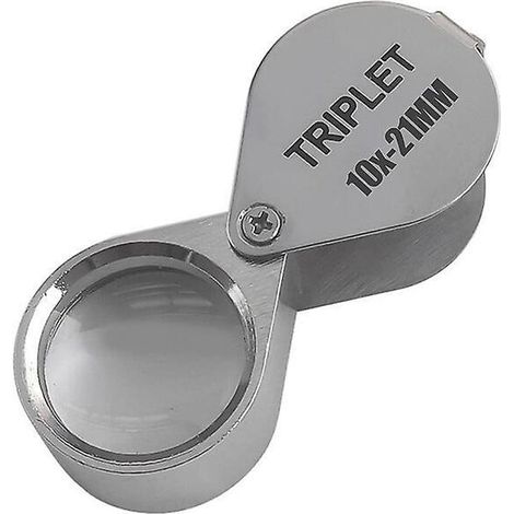 loupe 10x 21mm, Loupe En Verre Pliante Pour Identification De Pices De Monnaie En Mtal, Diamant, Bijou, Jade Ancien