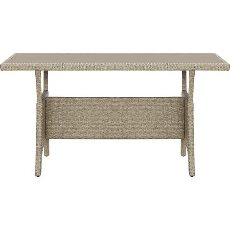 Maison Exclusive - Gartentisch Grau 120x70x66 cm Poly Rattan (1/4)
