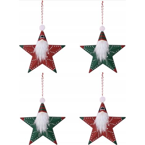Ganci in metallo per albero di Natale - Elfi, 4 pezzi. (1/4)