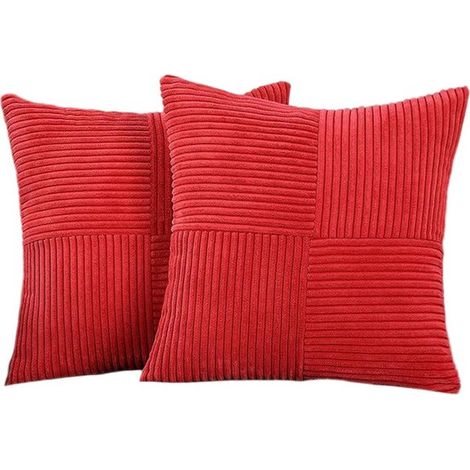 Set di 2 fodere per cuscini，40 x 40 cm，Cuscini per divano in velluto a coste，Fodere decorative per cuscini，Fodere quadrate decorative per cuscini (1/5)