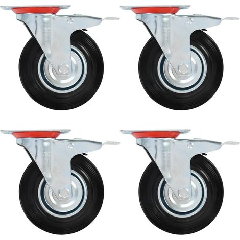 16 pcs Roulettes pivotantes 125 mm  Roulettes Meuble  Roulettes de Transport BZREH3456514 (1/5)