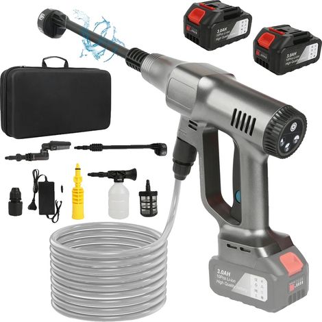 Nettoyeur haute pression électrique, design sans fil, haute efficacité, 2 Batterie (1/2)