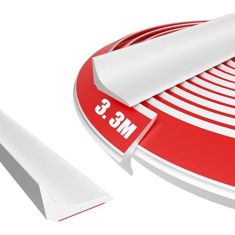 Joint d'étanchéité en silicone pour plan de travail de cuisine – 1,5 x 2,5 x 330 cm – Blanc