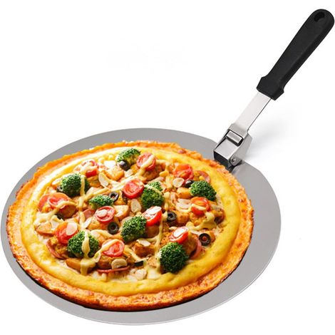 CCYKXA Pizzaschieber – Edelstahlspatel – Rund – 30 cm
