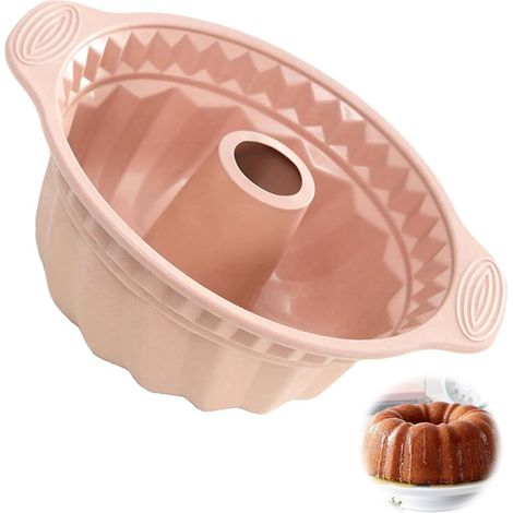 25 cm Savarin-Kuchenform, Silikon-Kouglof-Form, Rum-Baba-Form, Kouglof-Form, Savarin-Form, Silikon-Kouglof-Form, für Kuchen, Gelee und Brot (1/5)