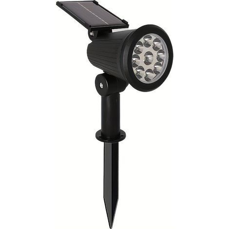 Projecteur Paysager Solaire 9 LED – Montage Semi-Encastré, Abat-Jour en Plastique, Éclairage Extérieur pour Jardin, Patio et Pelouse (1/4)