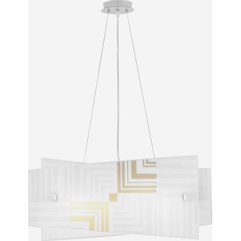 Pendelleuchte aus Glas mit 4 Flammen Seventy 60 (1/3)