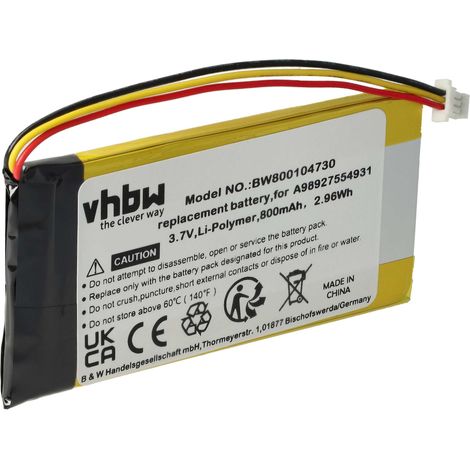 vhbw 1x Akku kompatibel mit Sony Portable Reader PRS-600/RC, PRS-600/BC, PRS-600 eBook Reader (800 mAh, 3,7 V, Li-Polymer)
