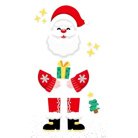 12 aimants de réfrigérateur bonhomme de neige, décoration de Noël multicolore en PVC, autocollants magnétiques réfléchissants pour frigo (1/5)