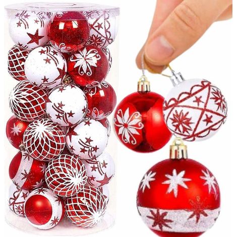 30 bruchsichere Christbaumkugeln, 6 cm, Weihnachtskugel-Set (1/5)