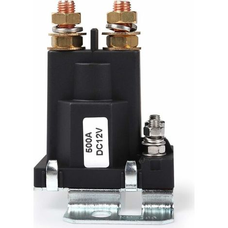 Relay 500 AMP DC 12V 4 broches High Current Starter SPST Car Auto Start Contactor Double Batteries Interrupteur d'activation/arrêt de l'isolateur (1/5)