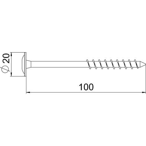 OBO Bettermann Tellerkopfschraube 8 x 100mm Edelstahl TKS A2 100 Stk