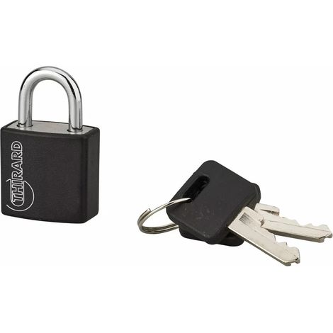 Cadenas à clé TYPE 1 aluminium color 20 mm noir (1/3)