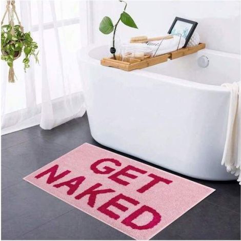 Tapis de salle de bain roses, tapis de sol absorbants, paillassons, décoration d'automne (1/4)