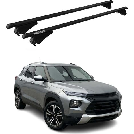 Tiger Barres de toit transversales Compatible avec Chevrolet Trailblazer 2021-2025 Aluminium Noir 2 Pcs (1/4)