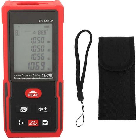 Laser-Entfernungsmesser, schnelle und präzise Messung, handliches Infrarot-Lasermessgerät, 630 bis 670 nm, 10