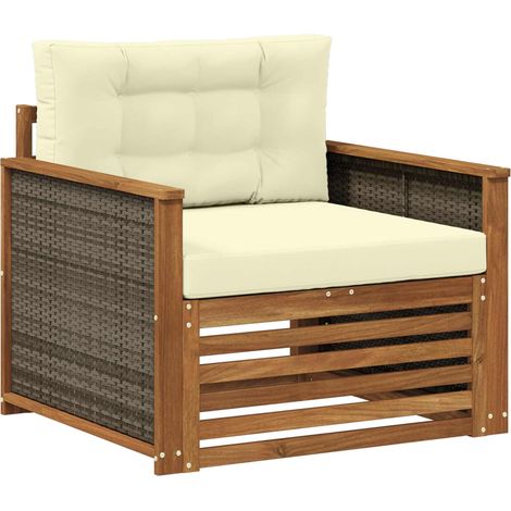 Maison Exclusive - Outdoor Mittelsofa Massivholz Akazie Natur
