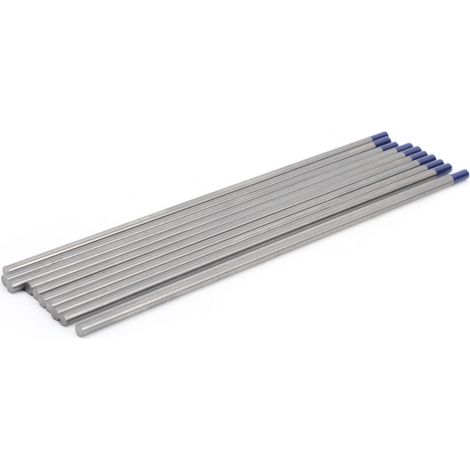 Lot de 10 aiguilles de soudage à l'arc en électrode de tungstène-yttrium, bleues, 4 mm, WY20