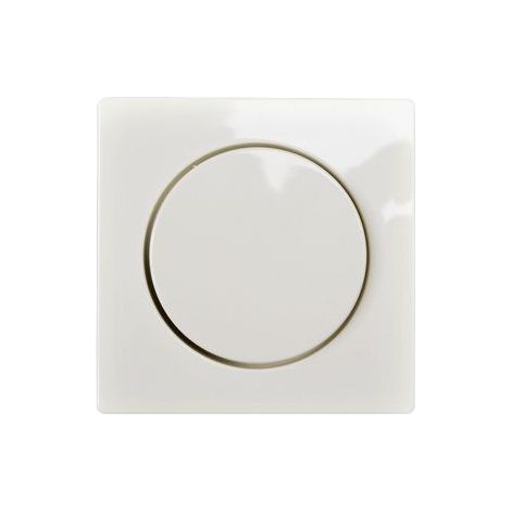 Plaque centrale Merten+bouton rotatif System M blanc polaire brillant