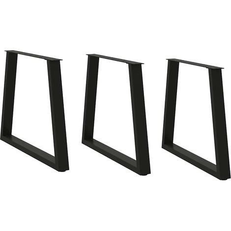 Esstisch Beine V-Form 3 Stück Schwarz 80x(72-73,3) cm Stahl