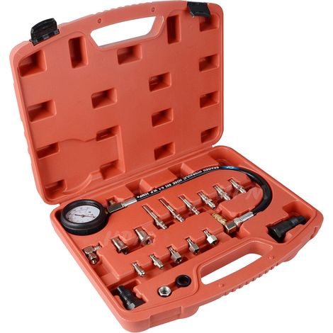 Kit Medidor de Presión de Cilindros de Compresión para Motores Diesel 0-1000PSI TU-15