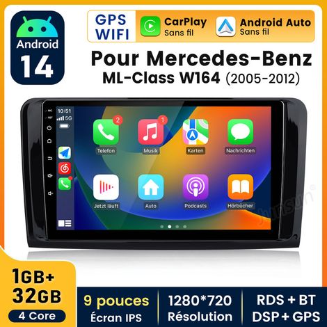9 pouces Carplay Autoradio pour BENZ W164 2005-2012 Android 1+32GB JUNSUN (1/5)