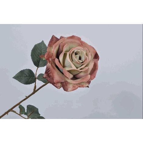 ROSA DECORATIVA CON GAMBO 66CM ROSA DECORAZIONE ADDOBBI NATALE