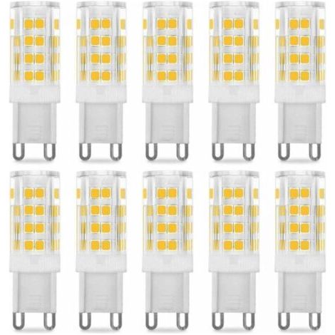 Ampoule LED G9 5 W, équivalent 40 W, lumière blanche 4500 K, 220-240 V, angle de faisceau 360°, paquet de 10 (1/5)