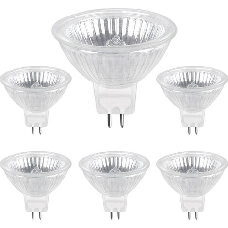 Ampoule Halogene GU5.3 50W 220V, 680lm Blanc Chaud 2700K Dimmable, Ampoule Spot Halogène MR16, pack de 6 (1/4)