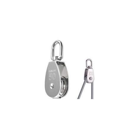 Poulie pivotante à une roue en acier inoxydable 304 M50 chargement 400 kg - argent NPTERBL (1/4)