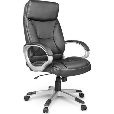 Sillón de oficina de cuero Sofotel EG-223 negro (1/4)