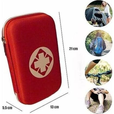 Trousse de premiers secours complète pour voiture, randonnée, sport, voyage, trousse d'urgence et de survie, premiers secours (1/4)