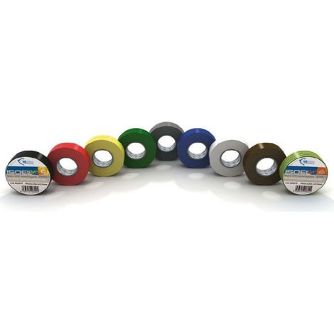 Etelec nastro isolante in pvc autoaggloerante 19mmx10m s0,75 m isoel 723 autoaggl.69kv 19mmx9.1mx0.75mm