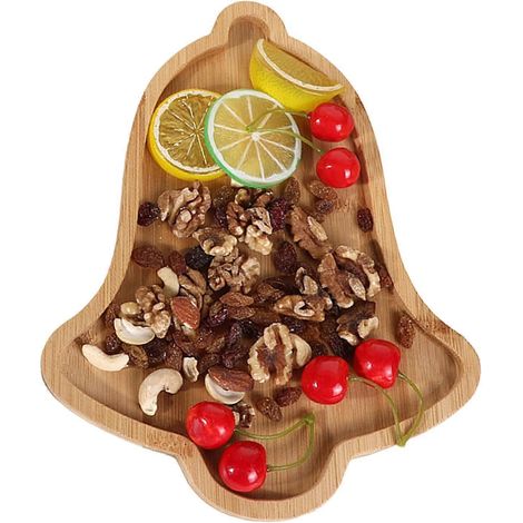 Plateau de charcuterie de Noël en bois assiettes apéritives sapin de Noël créatives plateau de service réutilisable pour fêtes (1/5)