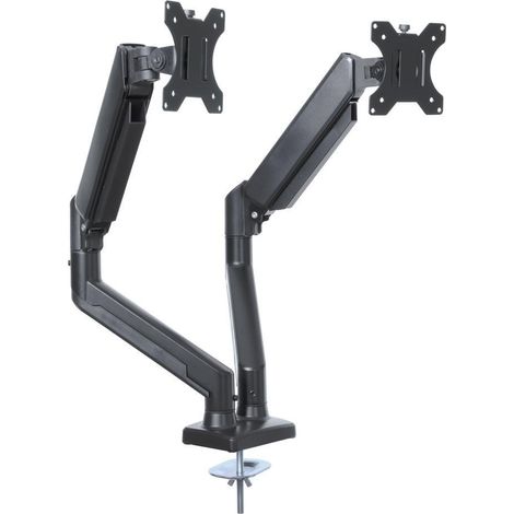 Art UM116 Schreibtischhalterung schwarz für 2 Monitore (1/3)