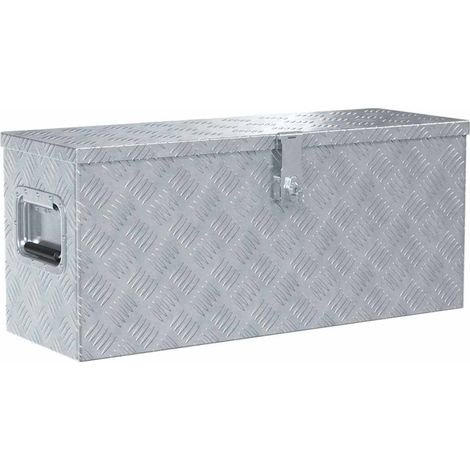 Boîte en aluminium 76,5 x 26,5 x 33 cm Argenté