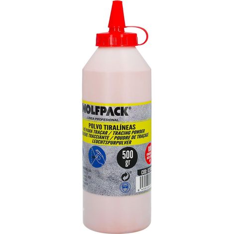 WOLFPACK LINEA PROFESIONAL polvo tiralineas rojo bote 500 gramos (1/4)