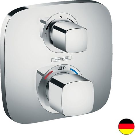 Hansgrohe Ecostat E - Grifo termostático empotrado con válvula de cierre e inversor, cromo 15708000 (1/4)