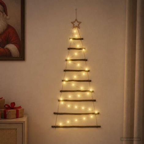 vidaXL Árbol de Navidad Colgante 120 cm 50 LED Blanco Cálido (1/5)