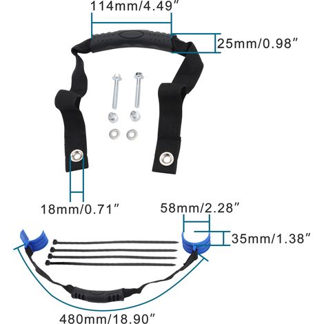 GOOFIT Off-Road Motorcycle Modification Accessories Towing Strap Set, Seat Cushion, Rear Lift Rope, Suitable for Multiple Models (1/4)