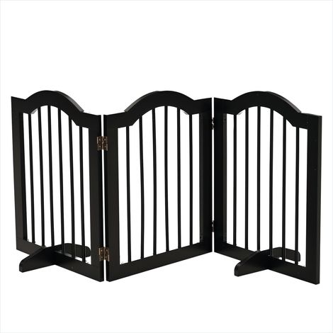 Chatière Barrière de sécurité pour animaux en MDF noir 154,5 x (1/5)