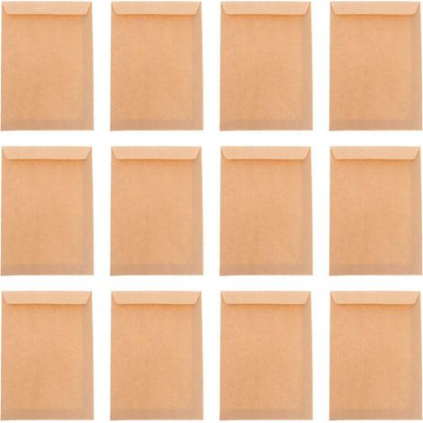 50 enveloppes en papier kraft vierges 229 x 162 mm, couleur unie classique, pour le bureau, l'école, le courrier commercial et le rangement (marron clair).-22.916.2cm-Brown (1/3)