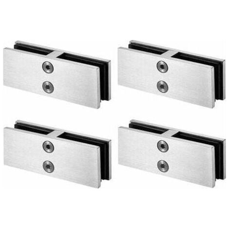 Glass Railing Fixing Clamp, 304 Stainless Steel Glass Railing Clamp, Swimming Pool Fence (4, 180 Degree), (1/4)