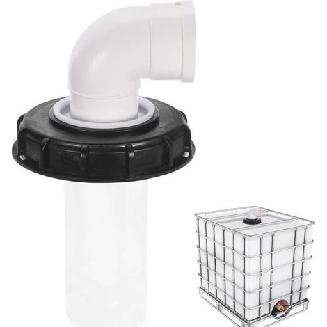 90° Couvercle de Réservoir IBC avec Filtre en Nylon Lavable pour Réservoir d'eau de Pluie IBC 1000 litres, Filtre À Couvercle IBC Accessoires de Réservoir IBC, Filtre à Eau de Pluie en Nylon 165 mm (1/4)