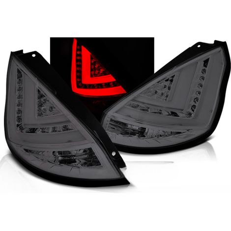 Paire de feux arriere Ford Fiesta MK7 de 2012 a 2016 LED BAR fume (1/5)